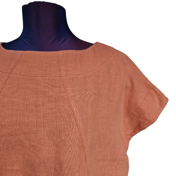 Unbranded Peach Kaftan Boxy Relaxed Fit Oversized‎ Top Size M/L Women's S44 - Picture 2 of 5